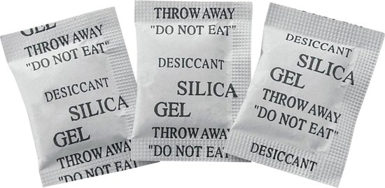 Silica gel packet for moisture control
