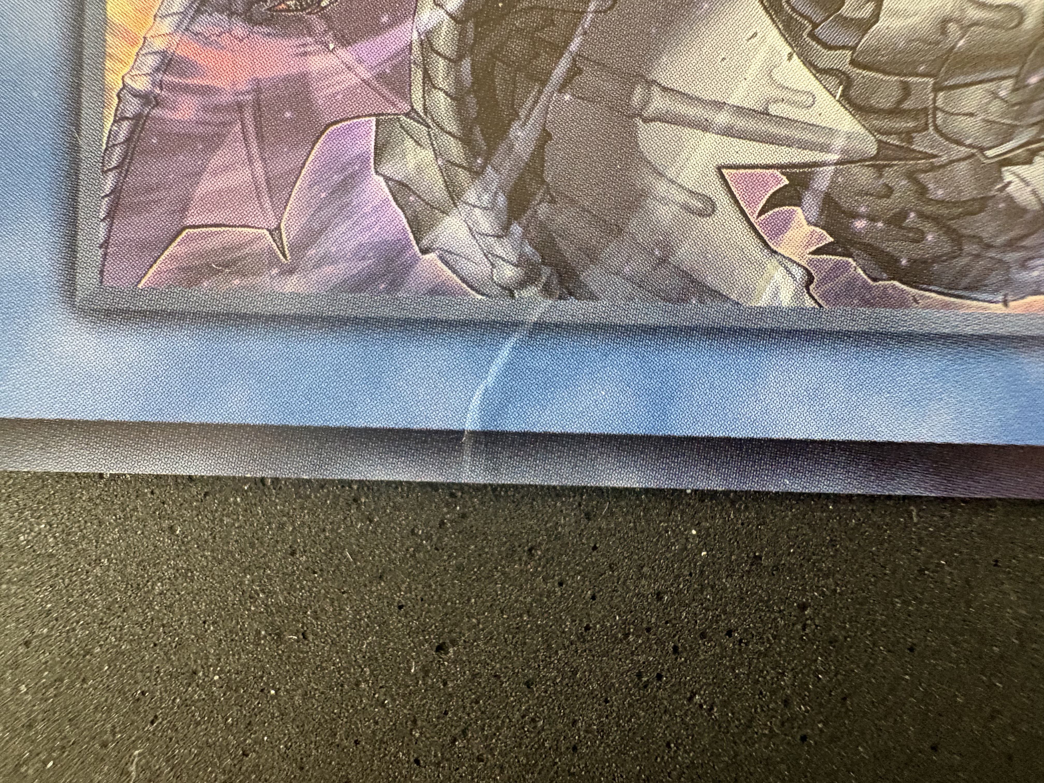 Crease on the left edge